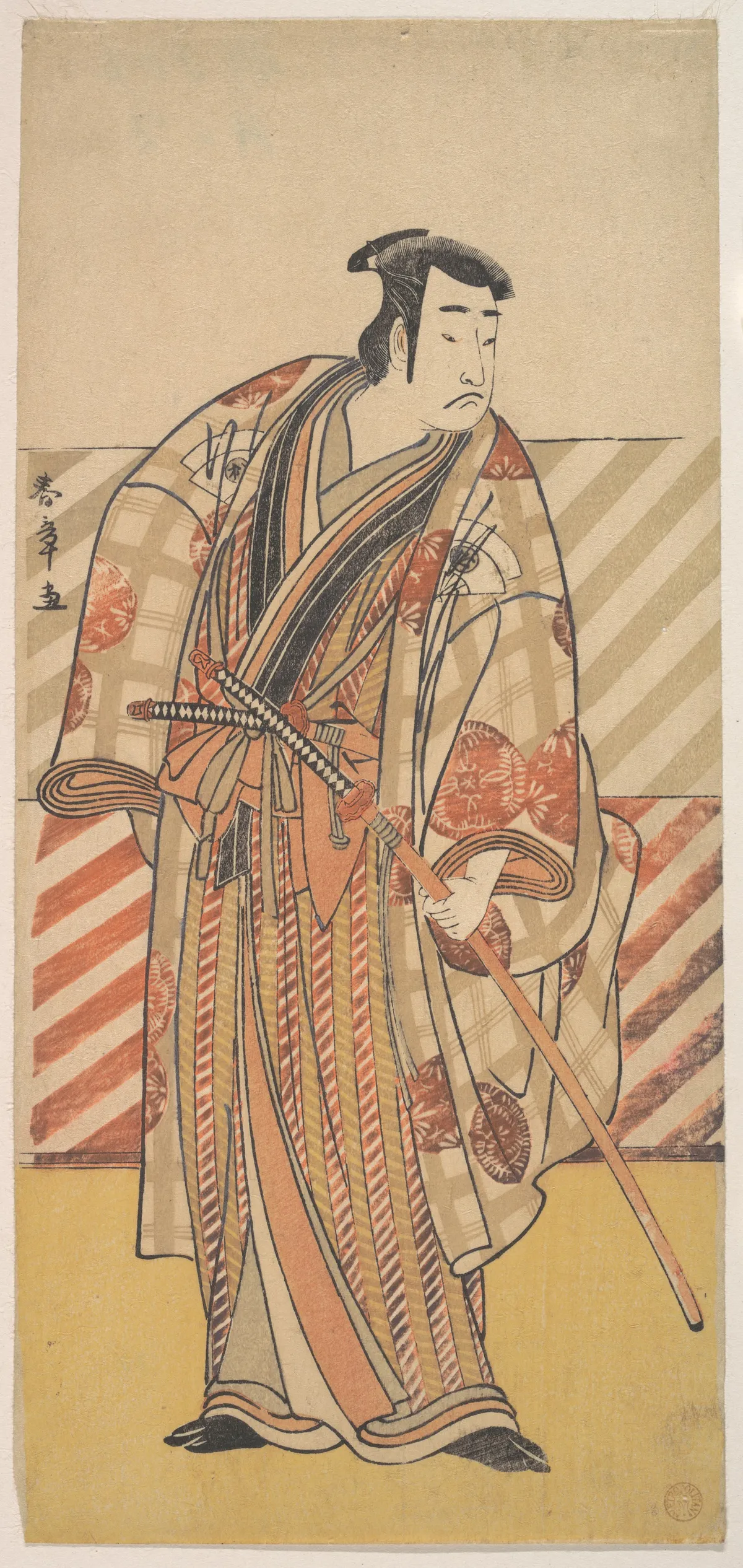 Onoe Matsusuke as a Samurai of the Fujiwara Clan